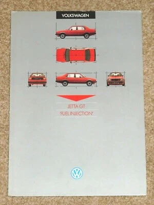 1985-86 VW JETTA GT 1.8 FUEL INJECTION Sales Brochure (GTi) Excellent Condition! - Image 1 of 4