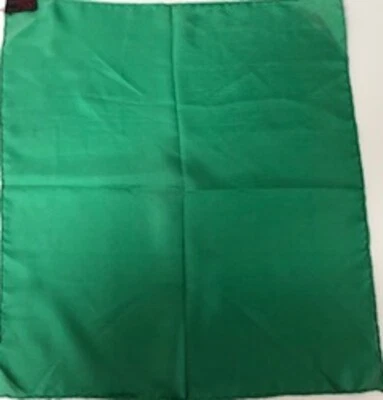 Vintage 1940's Men’s Green Italian Silk Scarf/ Pocket Square - Image 1 of 2