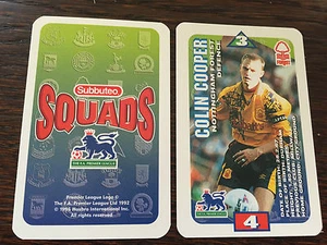 Subbuteo Squads 1996 Trading Card: Nottingham Forest - COLIN COOPER - Picture 1 of 1