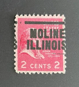 Moline, Illinois Type 203 Precancel - 2 cents Prexie U.S. #806 - IL - Picture 1 of 1
