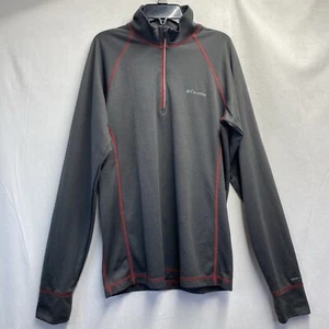 Columbia Omni-Shade Thumbhole Mock Neck 1/4 Zip Long Sleeve Shirt Men Small Gray - Picture 1 of 21