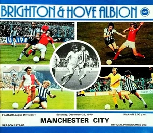 Brighton & Hove Albion v Manchester City 29/1/1979 Football League Division One. - Picture 1 of 1