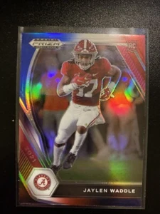 2021 Panini Prizm Draft Picks Prizms Red White and Blue #103 Jaylen Waddle - Picture 1 of 2