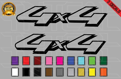 4x4 Decal Set Fits: Ford F-150 F-250 Truck Bedside Vinyl Stickers - Image 1 of 2