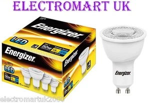 4 X ENERGIZER GU10 LED 4,2W ENTSPRICHT 50W GLÜHBIRNE TAGESLICHT 6500K 345 LUMEN - Bild 1 von 1