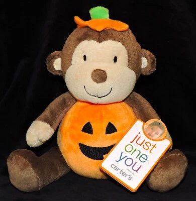 2011 Carter's Baby Just One You Monkey Pumpkin Plush Lovey #93104 Halloween - Image 1 of 4