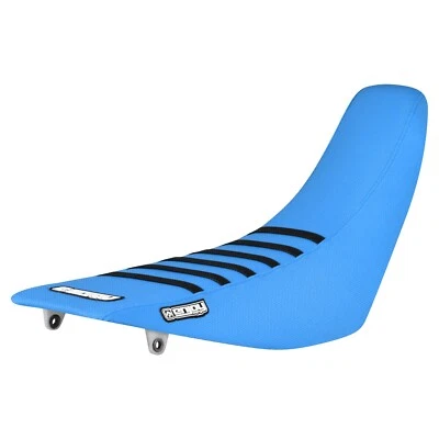 2000-2007 Honda XR 650R Gripper Seat Cover  all LIGHT BLUE/BLACK rib #414 - Image 1 of 4