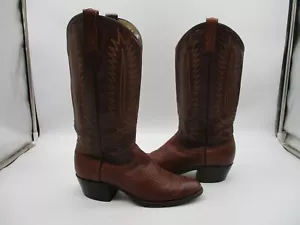 Stivali western donna Dan Post 4298 pelle marrone ricamati stampa animalier taglia 7 - Foto 1 di 10