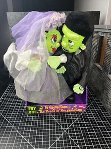 Vintage Braut N Frankenstein Halloween 16 Zoll Roboter Plüsch Tanz Sing DanDee 1990er - Bild 1 von 23