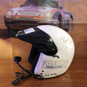Race used helmet GPA 1987 Jean-Luc Roy Paris-Dakar Signed by Pierre Lartigue - Picture 1 of 12