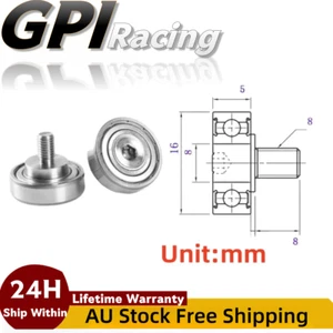 M8 Male Threaded Screw Bearing Guide Wheel Flat Roller X1 - Picture 1 of 2