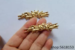 Alloy Menuki gold tiger For Japanese sword Katana Wakizashi Tanto Sword - Picture 1 of 3