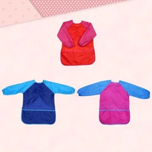 Grembiule da pittura per bambini con cappuccio impermeabile smock 4 pezzi - Foto 1 di 11