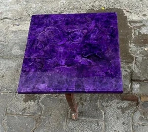 Amethyst quadratischer Couchtisch - Luxus Edelsteintisch - handgefertigter Kristalltisch - Bild 1 von 8