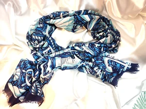 Vera Bradley weicher Fransenschal, SHORE ENOUGH Meeresschildkröten Muscheln leicht neu mit Etikett - Bild 1 von 9