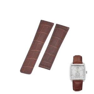 22mm Brown Leather Watch Strap For Tag Heuer Monaco WAW1318 FC6178 - Picture 1 of 7