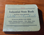 Vintage bank book / ledger 3x2.5" Kansas City Kansas 1933 Industrial State Bank