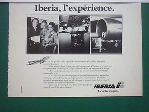 3/1982 PUB IBERIA LINEAS AEREAS DE ESPANA BOEING 747 AIRLINER FRENCH AD - Picture 1 of 1