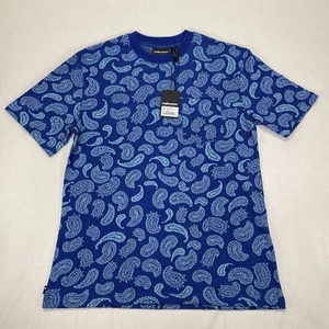 The Hundreds Herren blau Paisley Grafik T-Shirt Größe Medium Kurzarm Neu mit Etikett - Bild 1 von 11