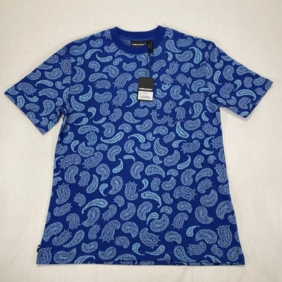 The Hundreds Men’s Blue Paisley Graphic T-Shirt Size Medium Short Sleeve NWT - Image 1 of 4