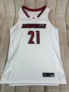 Adidas Louisville Cardinals Jersey Basketball #21  Game Day White Size Large - Picture 1 of 6