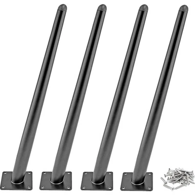 Metall Tischbeine Schwarz 72cm mit Schrauben für Esstisch, Couchtisch - Bild 1 von 2