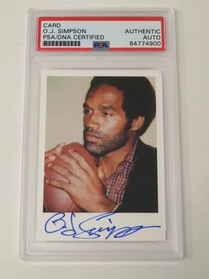 O.J. OJ Simpson BILLS HOF Signed Autograph Auto Andy Warhol "Athletes" Card PSA - Image 1 of 4