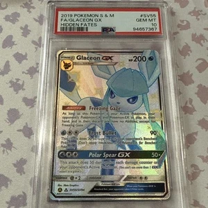 PSA 10 Glaceon GX SV55 Sun & Moon Hidden Fates 2019 Full Art Shiny Card 1 - Bild 1 von 4