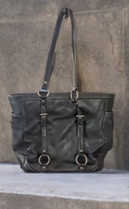 Bolso de mano Coach Gallery de almuerzo de cuero negro D0820-F11524 de cuero negro - Imagen 1 de 6