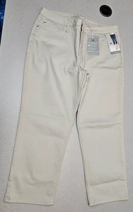 Pantalone Capri donna Riders by Lee taglia 12 vita media beige casual nuovo con etichette - Foto 1 di 8