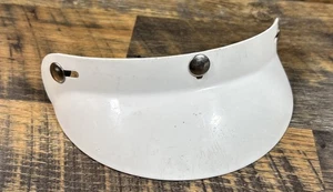 Vintage Bubble Visor 3 Snap Off White Helmet Visor - Foto 1 di 3