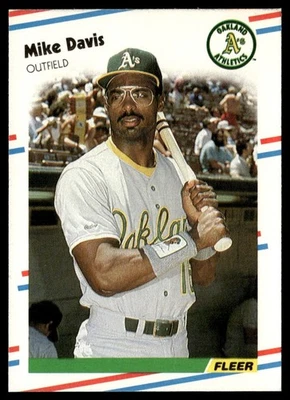 1988 Fleer Mike Davis Oakland Athletics #277 - Image 1 of 2