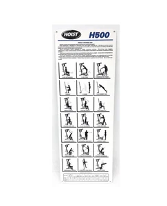 Hoist Fitness H500 Strength System Placard Weight Lifting Guide 26-STD-SX401 - Picture 1 of 1