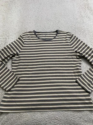 Camiseta Croft & Barrow Mujer Rayas Manga Larga Cuello Redondo Multicolor Talla XL Foto 1 de 4