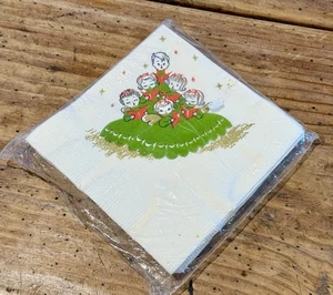 Vintage 5” Christmas 3-Ply Napkins PAPER ART CO. White ANGEL CHOIR Pack of 15 - Picture 1 of 7