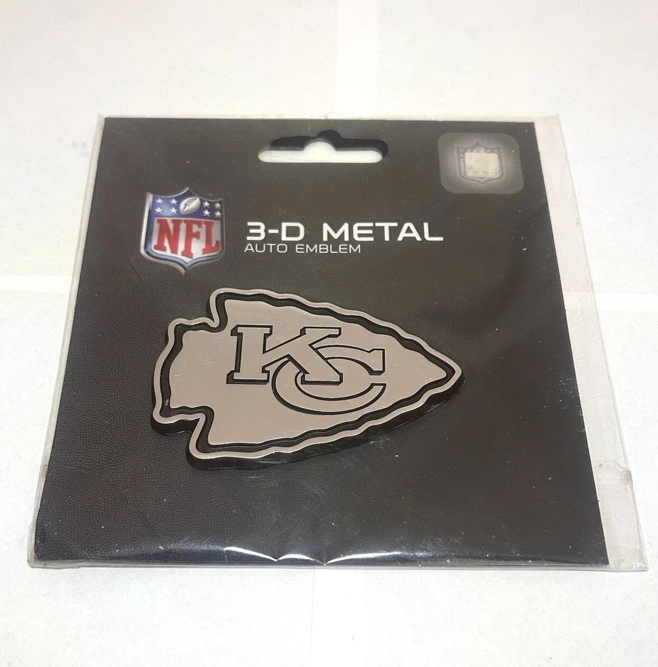 Nuevo NFL Cromo Elevado Metal 3D Grueso Calcomanía Emblema Coche Camión SUV Hecho en EE. UU. Foto 1 de 3