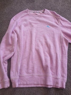 Tommy Bahama Double Knit Pullover Shirt Mens L Lavender Long Sleeve - Image 1 of 4