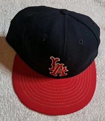 Vintage LA Los Angeles Angels American Needle Fitted Hat 7 1/4 Navy Red  - Image 1 of 4