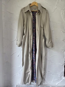 Feminella Liberty leichter Trenchcoat Jacke mit Gürtel Blumen gefüttert Large - Bild 1 von 12