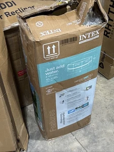 INTEX Metal Frame 10ft x 30in Above Ground Swimming Pool Set w/ Filter Pump - Picture 1 of 1