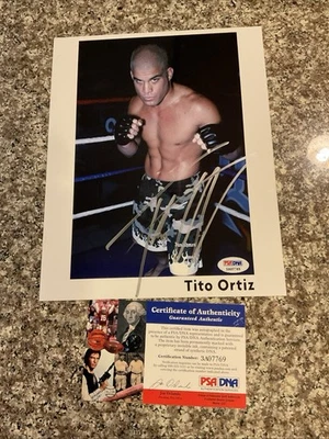 Fotografía Autógrafo Tito Ortiz MMA UFC 8x10 + PSA 3A07769 Foto 1 de 4