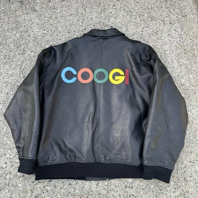 Vintage Coogi Leather Jacket 1990s XXXL - Image 1 of 4