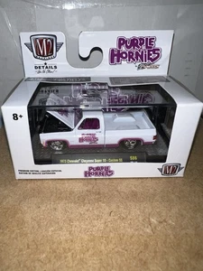 Chevy Cheyenne Super 10 SS O’reilly 1973 M2 Machines 1/64 Purple Hornies - Imagen 1 de 3