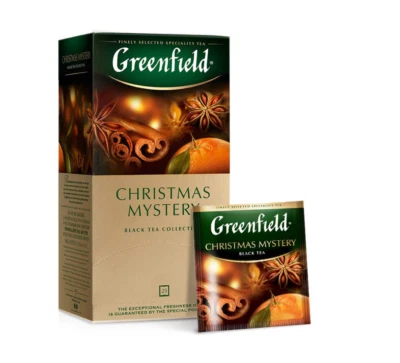 GREENFIELD CHRISTMAS MYSTERY aus Kenia 25Btl  Aromatisierter Schwarzer Tee - Bild 1 von 4
