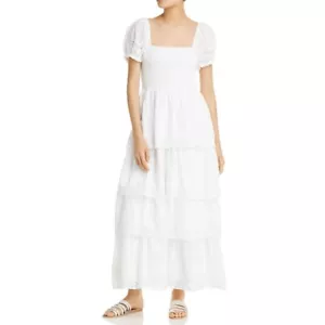 Vestido LoveShackFancy Capella Maxi Blanco en Niveles Talla M Boho Verano Femenino Nuevo con Etiquetas - Imagen 1 de 14