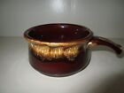 Brown Crock W/Handle Roseville Pottery RRP Com.USA Vintage 2 1/2" Tall