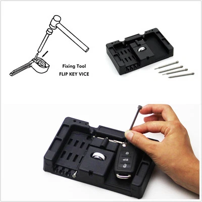 Kit de reparación de instalación de herramientas para quitar pasador de fijación de vicio llave abatible de puerta de vehículo negra Foto 1 de 4