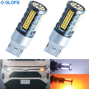2X Canbus LED 7443 Switchback Turn Signal Light DRL Bulb For Toyota RAV4 4Runner - Imagen 1 de 10