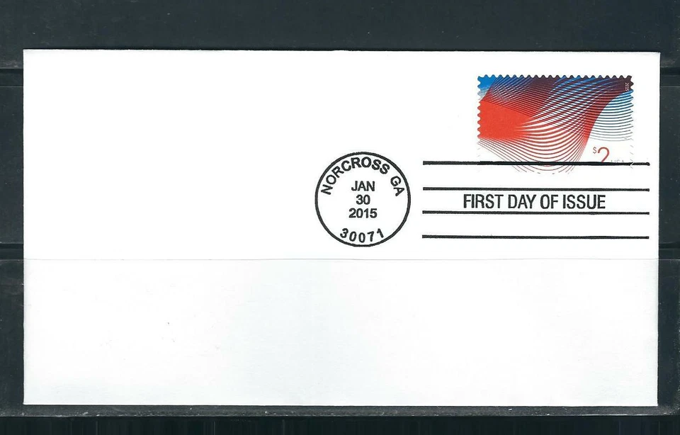 US SC # 4954 Patriotic Waves FDC. Ready For Cachet  - Image 1 of 1
