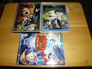 3 Disney Blu-ray/DVD Lot - Bambi, Frankenweenie, and Pinocchio (See Description) - Imagen 1 de 4